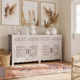 Indian Handmade Solid Wood Carved Sideboard